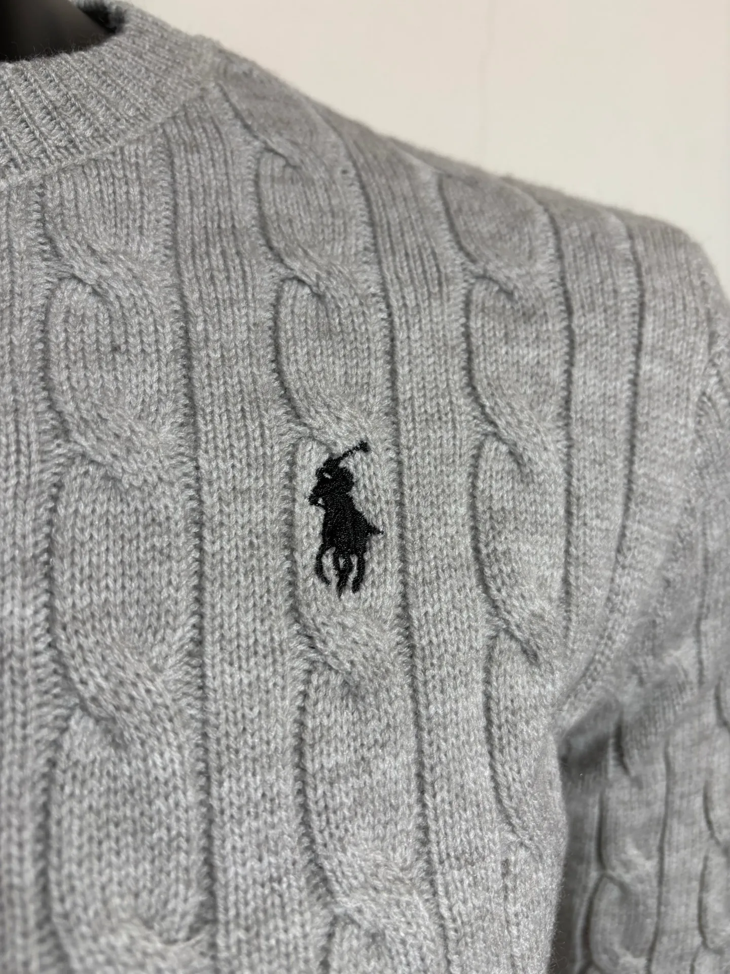 P190 000010 #FF2223 Polo Ralph Lauren solid cable knitted sweater brown Size: S-XXL